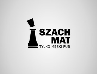 Projekt logo dla firmy Szach Mat Pub dla Mężczyzn Nazwa + Logotyp | Projektowanie logo
